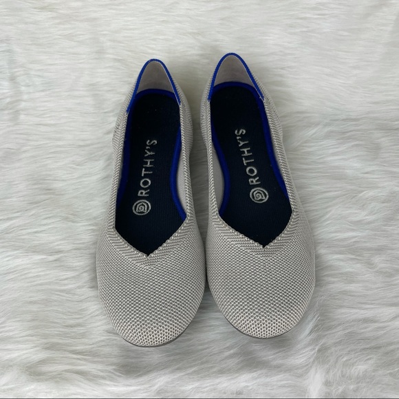 Rothy’s the Flat Flax Birdseye Retired Color Size 7.5 EUC Ballet Flats - Picture 9 of 12